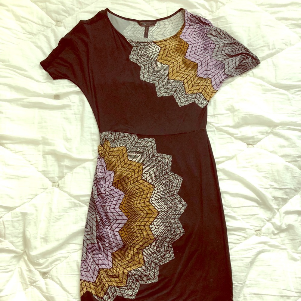Bcbg short sleeve dress with print